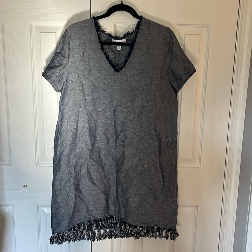 High line Collective Blue Linen Dress